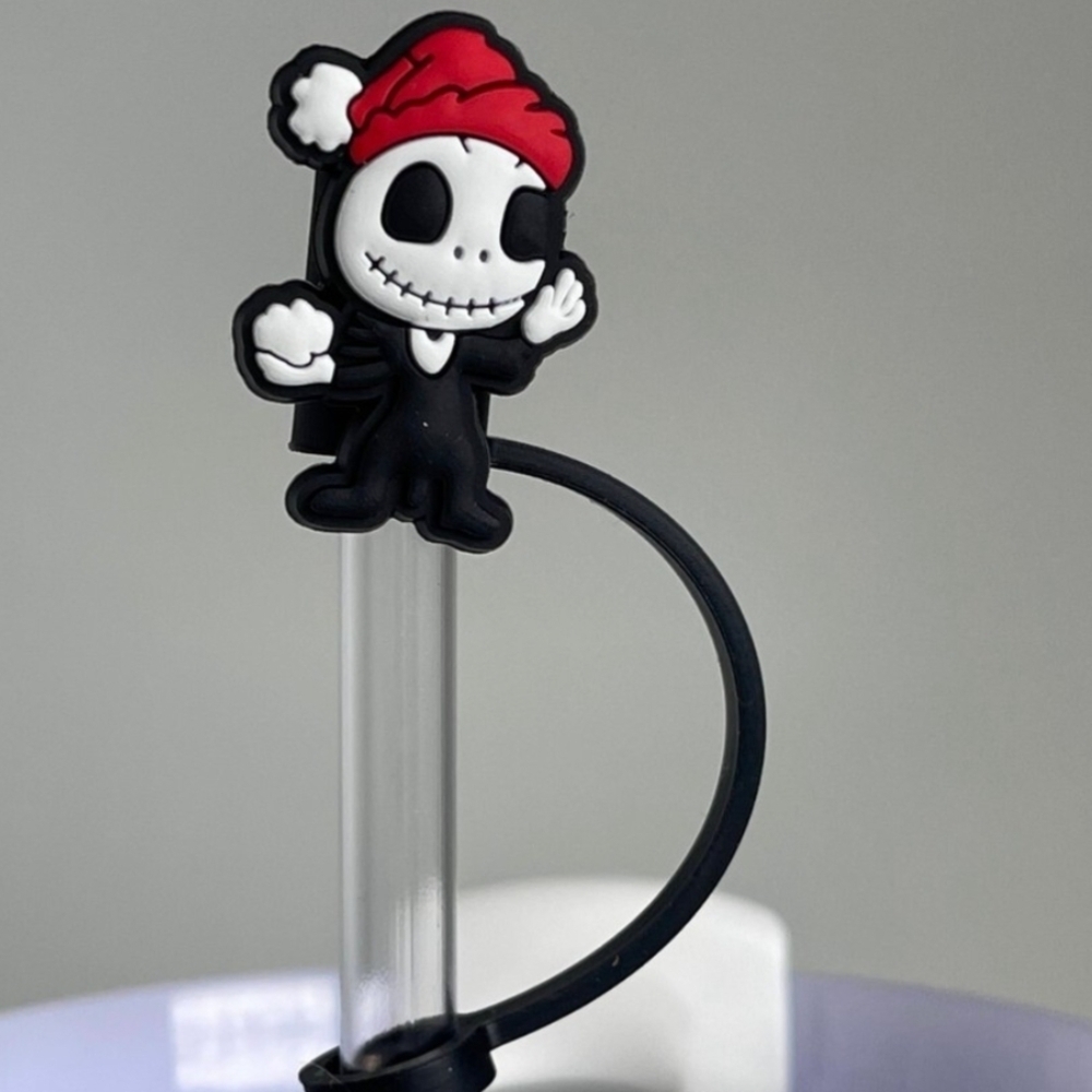 🎀$5 Disney The Nightmare Before Christmas Black and Red Straw Topper